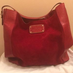 Kate Spade red suede bag